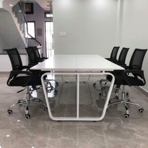 Bàn họp 1m2x2m4 mẫu uốn sang trọng